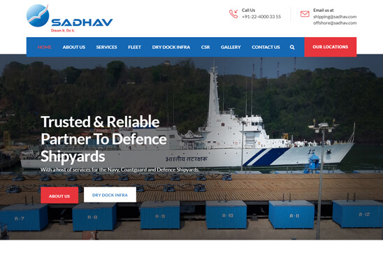 Diving & marine company website image 1